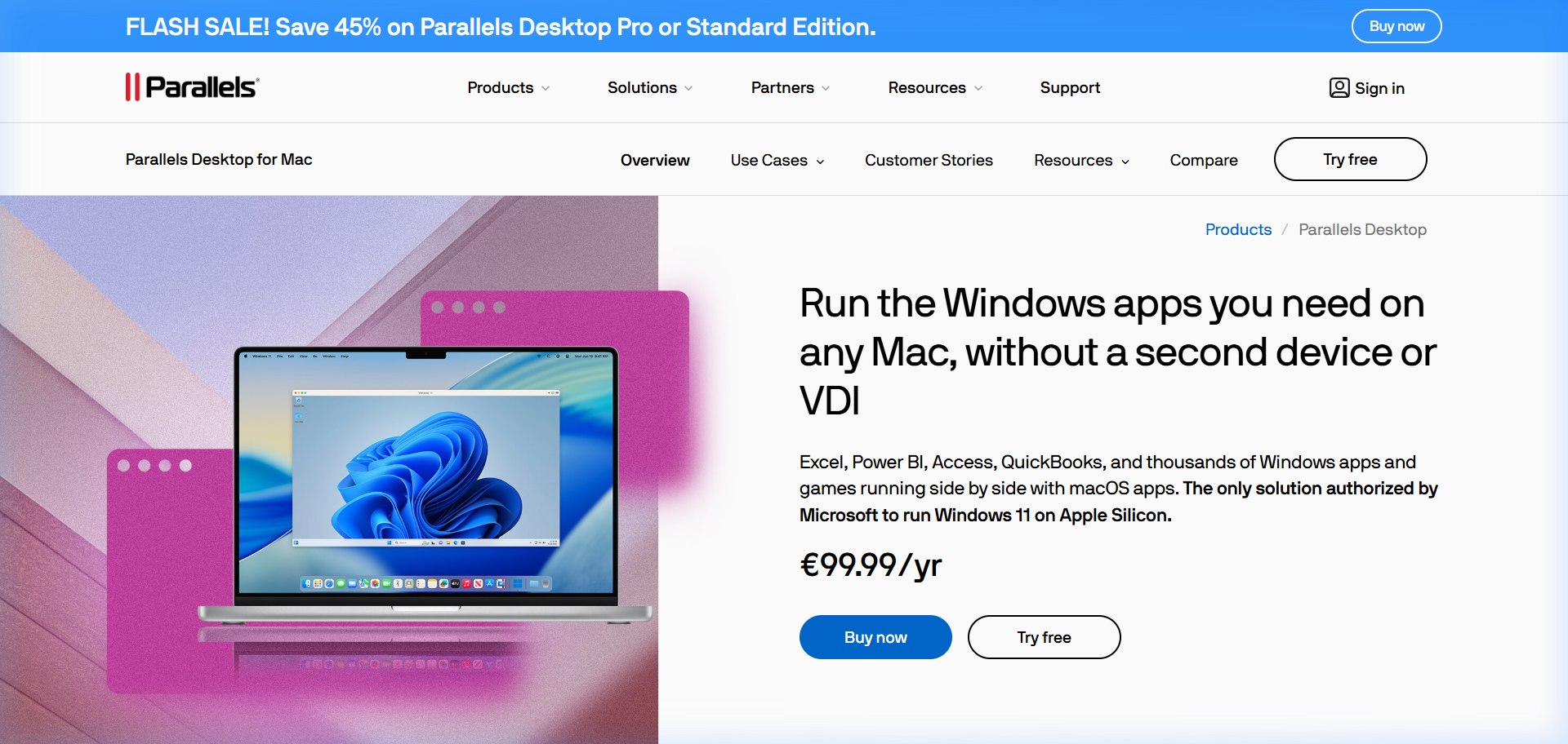 Parallels Desktop for Mac Interface